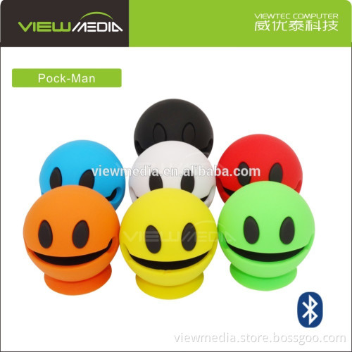 Pock-Man oem logo cheap portable bluetooth speaker with fm radio